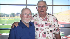 Jerry Carruth with Mark Wallace after the first interview of the day on July 26, 2014.